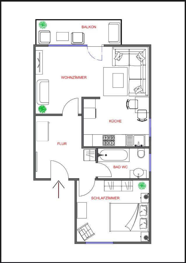 Kurstadt Apartment Moderne 2Zkb Balkon-Pkw-Stellplatz-Top- Bad Nauheim Zewnętrze zdjęcie